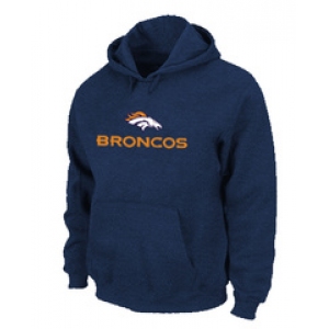 Denver Broncos Authentic Logo Pullover Hoodie D.Blue