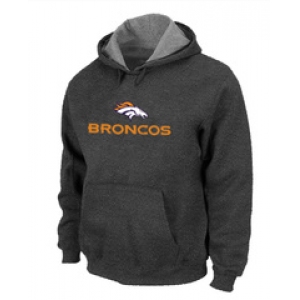 Denver Broncos Authentic Logo Pullover Hoodie D.Grey