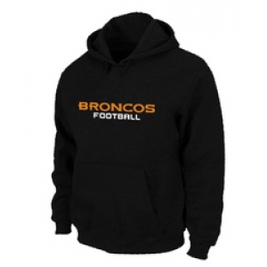 Denver Broncos Authentic font Pullover Hoodie Black