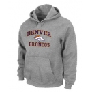 Denver Broncos Heart & Soul Pullover Hoodie Grey