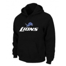 Detroit Lions Authentic Logo Pullover Hoodie Black