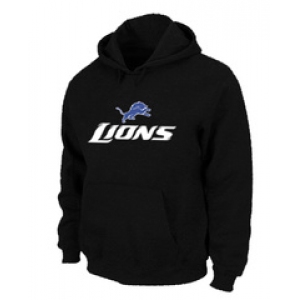Detroit Lions Authentic Logo Pullover Hoodie Black