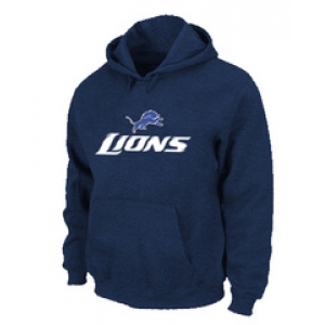 Detroit Lions Authentic Logo Pullover Hoodie D.Blue