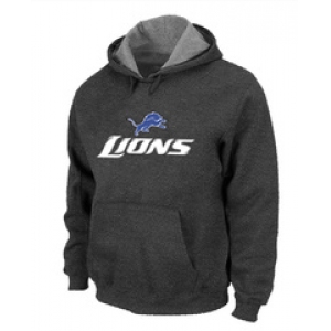 Detroit Lions Authentic Logo Pullover Hoodie D.Grey