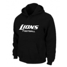 Detroit Lions Authentic font Pullover Hoodie Black