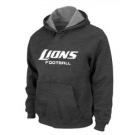 Detroit Lions Authentic font Pullover Hoodie D.Grey