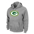 Green Bay Packers Logo Pullover Hoodie Grey