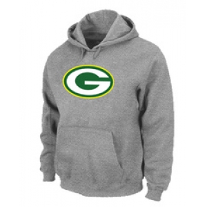 Green Bay Packers Logo Pullover Hoodie Grey