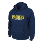 Green Bay Packers font Pullover Hoodie D.Blue