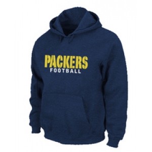 Green Bay Packers font Pullover Hoodie D.Blue