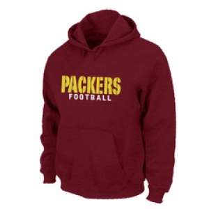 Green Bay Packers font Pullover Hoodie Red