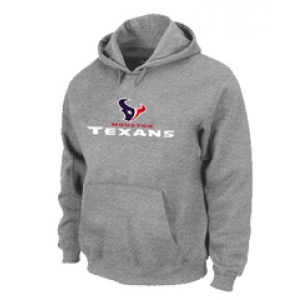 Houston Texans Authentic Logo Pullover Hoodie Grey