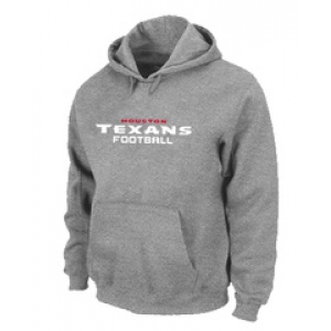 Houston Texans Authentic font Pullover Hoodie Grey