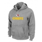 Kansas City Chiefs Authentic Logo Pullover Hoodie Grey