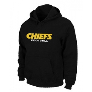 Kansas City Chiefs Authentic font Pullover Hoodie Black