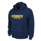 Kansas City Chiefs Authentic font Pullover Hoodie D.Blue