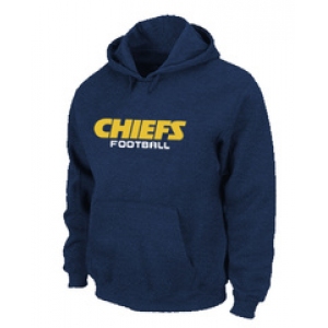 Kansas City Chiefs Authentic font Pullover Hoodie D.Blue