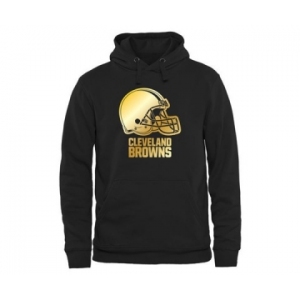 Mens Cleveland Browns Pro Line Black Gold Collection Pullover Hoodie