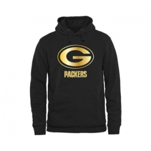 Mens Green Bay Packers Pro Line Black Gold Collection Pullover Hoodie