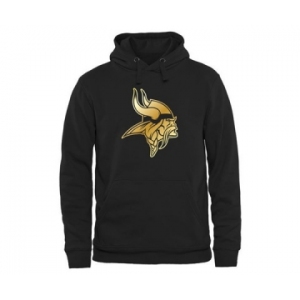 Mens Minnesota Vikings Pro Line Black Gold Collection Pullover Hoodie