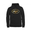 Mens New York Jets Pro Line Black Gold Collection Pullover Hoodie