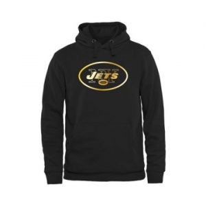 Mens New York Jets Pro Line Black Gold Collection Pullover Hoodie