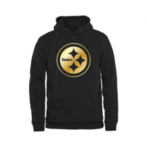 Mens Pittsburgh Steelers Pro Line Black Gold Collection Pullover Hoodie