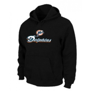 Miami Dolphins Authentic Logo Pullover Hoodie Black