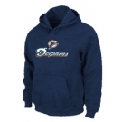 Miami Dolphins Authentic Logo Pullover Hoodie D.Blue