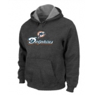 Miami Dolphins Authentic Logo Pullover Hoodie D.Grey