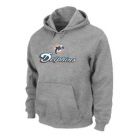 Miami Dolphins Authentic Logo Pullover Hoodie Grey