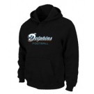 Miami Dolphins Authentic font Pullover Hoodie Black