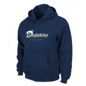 Miami Dolphins Authentic font Pullover Hoodie D.Blue