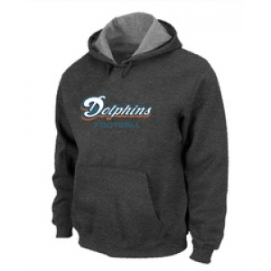 Miami Dolphins Authentic font Pullover Hoodie D.Grey