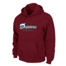 Miami Dolphins Authentic font Pullover Hoodie Red