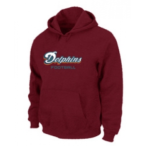 Miami Dolphins Authentic font Pullover Hoodie Red