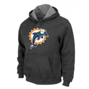 Miami Dolphins Logo Pullover Hoodie D.Grey