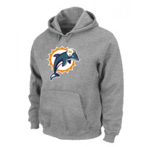 Miami Dolphins Logo Pullover Hoodie Grey
