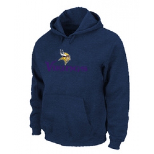 Minnesota Vikings Authentic Logo Pullover Hoodie D.Blue
