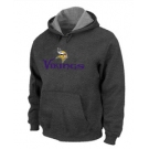 Minnesota Vikings Authentic Logo Pullover Hoodie D.Grey