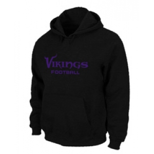 Minnesota Vikings Authentic font Pullover Hoodie Black