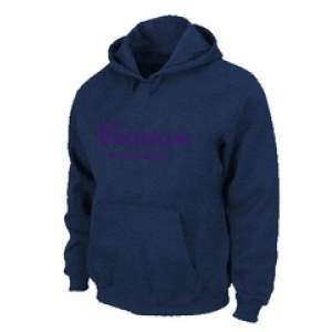 Minnesota Vikings Authentic font Pullover Hoodie D.Blue