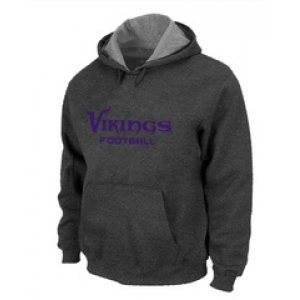 Minnesota Vikings Authentic font Pullover Hoodie D.Grey