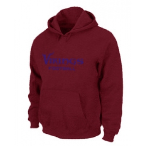 Minnesota Vikings Authentic font Pullover Hoodie Red