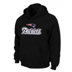 New England Patriots Authentic Logo Pullover Hoodie Black