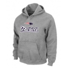 New England Patriots Authentic Logo Pullover Hoodie Grey