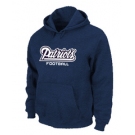 New England Patriots Authentic font Pullover Hoodie D.Blue