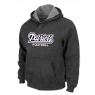 New England Patriots Authentic font Pullover Hoodie D.Grey