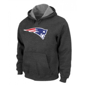 New England Patriots Logo Pullover Hoodie D.Grey