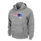 New England Patriots Logo Pullover Hoodie Grey